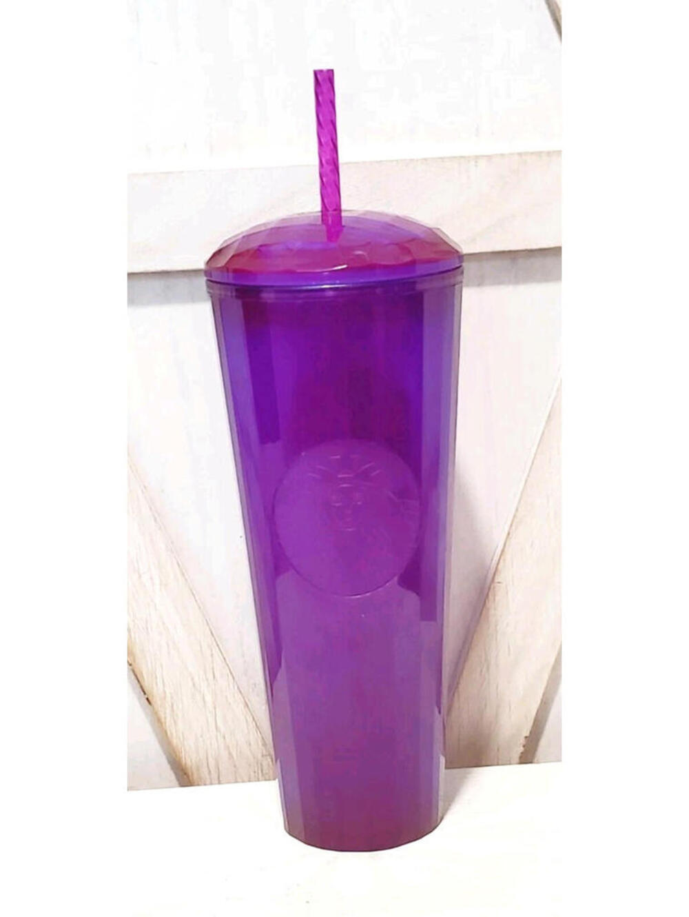 Starbucks Purple Kaleidoscope Dome Lid Venti Tumbler 24oz Cold Cup